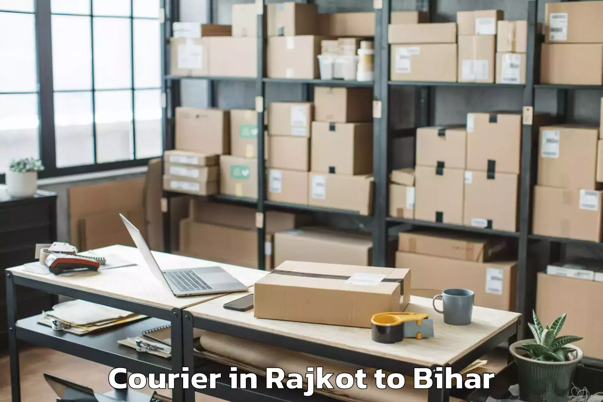 Easy Rajkot to Belaganj Courier Booking